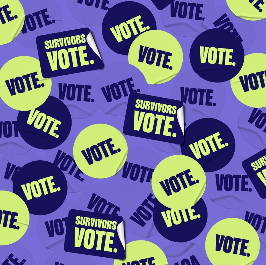 Survivors Vote sticker pattern